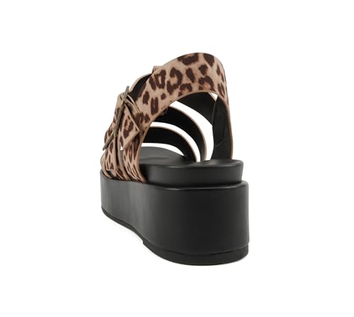 Image of Soda inchSTELLAR inch ~ Women Flatform Multi Strap Double Buckle Open Toe Ankle Strap Platform Wedge Sandals
