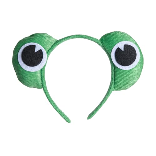Yilistore Plush Green Frog Headband Cute Frog Ears Headbands for Halloween Costume Accessory and Animal Cosplay Party