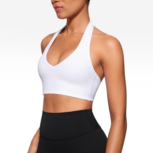 Image of INGIA Halter Longline Sports Bra Padded | Yoga, Workout, Low Back, Crop Top, with Built in Bra, for Women