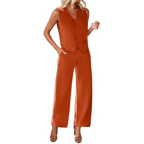 KIRUNDO Women's Summer Vest and Pants Set Cover