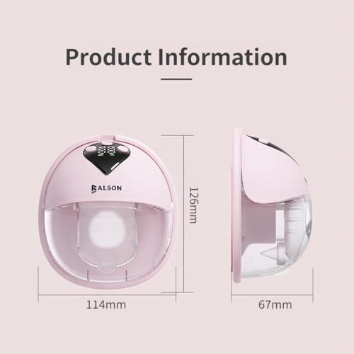 Balson Wearable Breast Pumps – Hands Free Portable Breastfeeding Pumps for Feeding Mothers | 4 Modes | 12 Level Automatic Breast Milk Pumps Electric | Silent & Lightweight Pump and Go Breast Pumps (1 Year Warranty) (1) 8 315JM5hyEEL