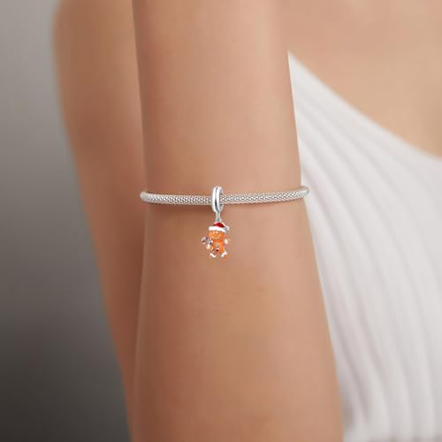 Image of Christmas Elf Deer Gingerbread Man Penguin Sweet Candy Charm for Pandora Bracelet