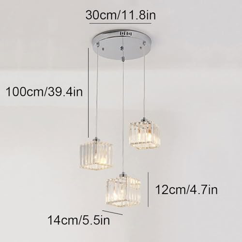 Lustre en cristal moderne réglable solution luminaire suspendu linéaire chromé - 5