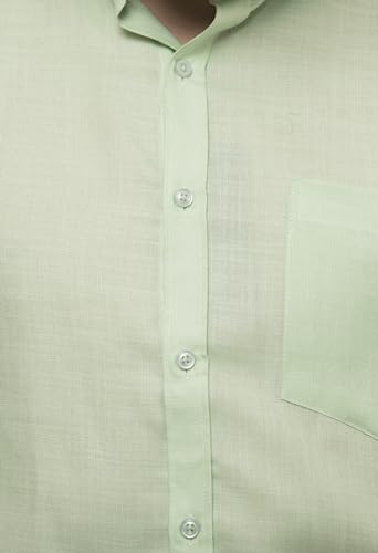 Image of 100% Cotton Full Sleeves Formal Shirts for Men (Green)
