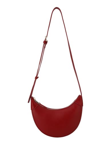 Image of Cresent Crossbody Bag for Women Purse Small Shoulder Sling Moon Bags | Trendy Vegan Leather Dumpling Hobo Bag for Casual Daily