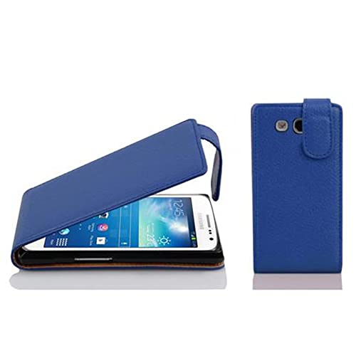 cadorabo Coque pour Samsung Galaxy Express 2 en Bleu CÉLESTE - Housse Protection en Style Flip en Similicuir Structuré - Etui Poche Folio Case Cover
