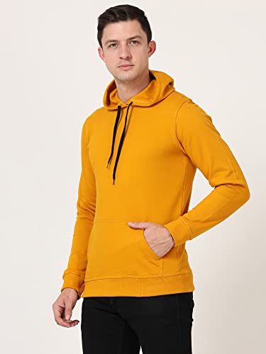 Image of Ideation Men's Cotton Hooded Neck Solid Full Sleeve Hoodies with Kangaroo Pocket
