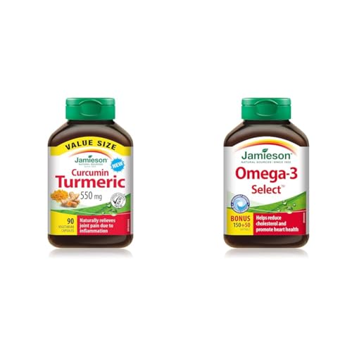 Jamieson Turmeric Curcumin, 90 count - Value Size & Omega-3 Select 1,000 mg