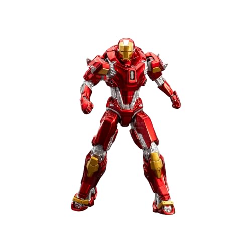 Image of ZD Toys Action Figure Collectible - 7 Inch Ironman Mk 35, Superheros Premium PVC Build Collectible, Interchangeable Accessories, Perfect for Gifting, Ages 15+ Years