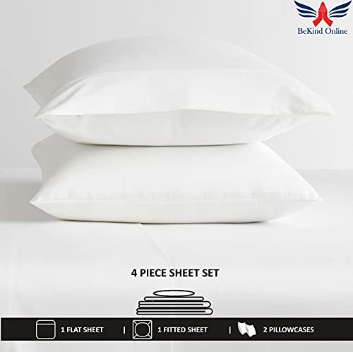 Full Sheet Set In Zebra Print 600 Thread-Count 100% Egyptian Long Staple Combed Pure Cotton, 4-Pc Hotel Quality Soft-Luxury-Breathable Wrinkle-Fade Resistant, Fits Mattress Upto 12-Inch Deep Pockets #TOP2