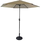 Chalesco Guarda-Sol Ombrelone Malta 6 Varetas, Altura 1,8m, Diâmetro 2,7m, Dobrável, Resistente ao Sol e Chuva, Proteção UV para Jardim, Piscina e Praia