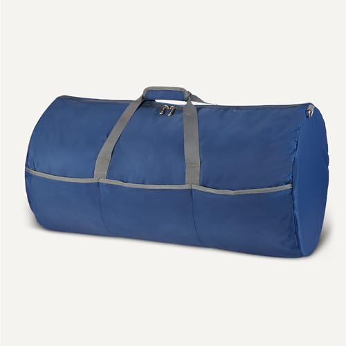 Miniatura 5 de Amazon Essentials Macuto de Nailon Plegable Extragrande de 82,3cm para Viajes o Almacenamiento con Bolsillos con Cremallera, 150L, Capacidad de 22,68kg, Azul Marino (anteriormente Amazon Basics)
