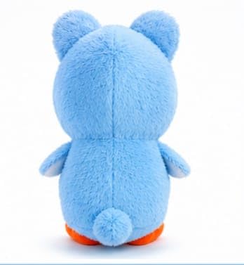Image of Cute Blue Hooded Duck Plush Toy with Bear Hoodie - Soft Stuffed Animal Doll for Kids, Babies & Toddlers | Huggable Cuddly Plush Gift for Boys & Girls | Premium Soft Fabric 25CM