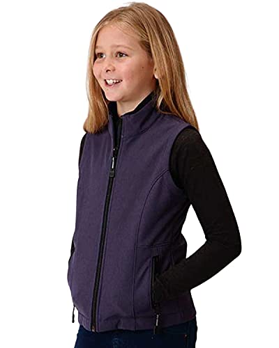 Roper Girls' Purple Softshell Fleece Vest Purple Large