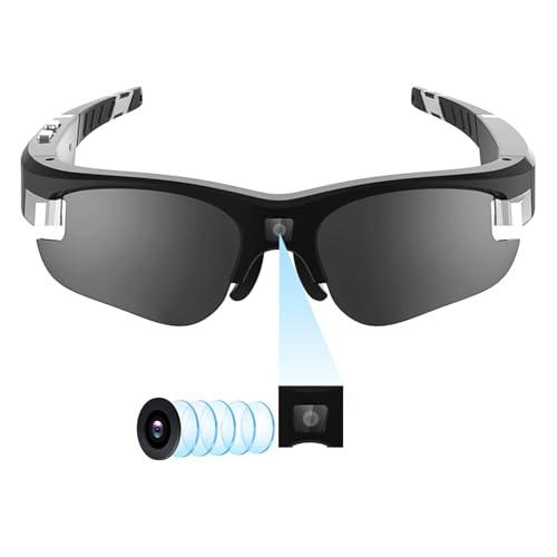 RERBO Camera Sunglasses, Waterproof Sports 1080P Full HD Video Sunglasses with Polarized UV400...