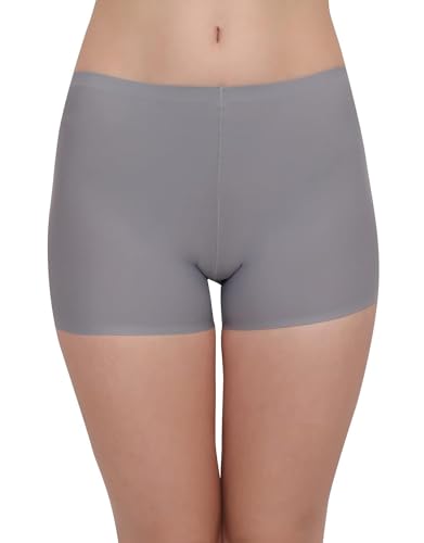 Image of LOURYN KOULYN Women's Ice Silk Seamless Boyshort Panty, (Pack of 3 Panty)