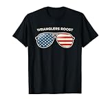 Wranglers Roost, AZ Vintage US Flag Sunglasses T-Shirt