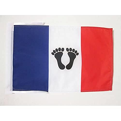 AZ FLAG, French Algerian People Flag, 18'' x 12'', 100% Polyester Pied-Noir Small Banner with Two Cords, Fade Resistant