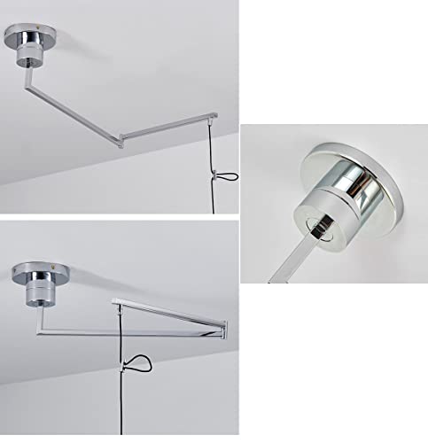 Suspension LED E27 chrome lustre réglable pour table à manger et bureau