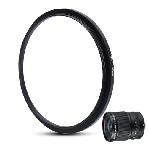 Anillo Adaptador Metálico Step Up - 77 mm a 82 mm - Compatible con Filtros UV, CPL, ND, Parasol y Objetivos con Rosca de 82 mm miniatura 1