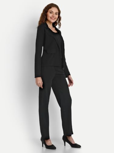 Image of Leriya Fashion Co ord Set for Women Stylish | Lycra Blend Western Blazer Suit 3 Piece Co ord Set | Casual Blazer for Women Stylish Formal Professional Office Wear