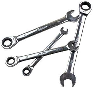 US PRO B2233 Professional Trade Quality 12 Piece Metric Combination Ratchet Spanner Set, 8-19mm
