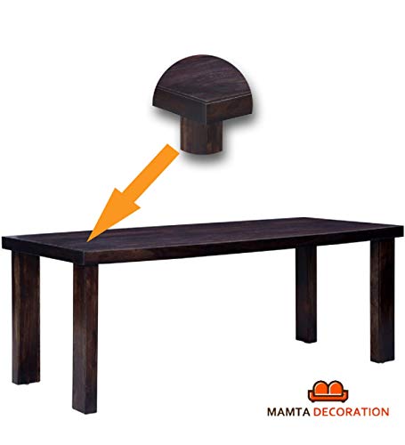 Image of MAMTA DECORATION Solid Sheesham Wood 8 Seater Dining Table Set with 8 Cushions Chairs | Dinning Table Set 8 Seater for Living Room, Hotels & Restaurant | Dining Room Sets for Home | Walnut Finish