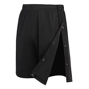 Wataxii Tear Away Shorts for Men Post Surgery Adaptive Clothing Wide Leg Snap Loose Fit Shorts