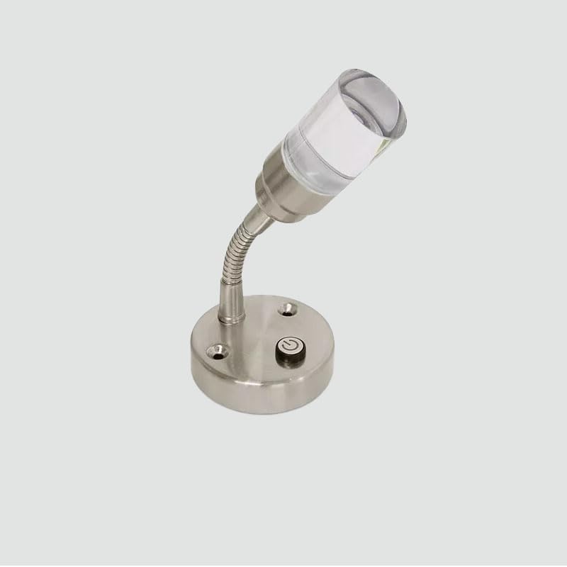 MUSM 12V Flexible LED Reading Light RV Camper Bedside Lamp w/Warm White & Blue