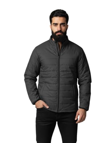 TAGAS JACKET|mans Winter Puffer Jacket| Men’s Solid Black Quilted...