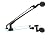 Stainless Steel 316 Grade Glass Canopy Awning Support System Mounting Kit, 36" Rod (100 cm) (Matt Black)