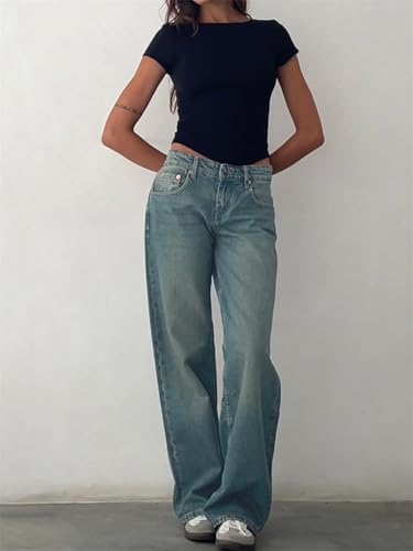 Akoilo Sweatpant Jeans, Akoilo Comfort Jeans, Akoilo Pants, Women Straight Leg Baggy Wide Leg Sweatpant Jeans4