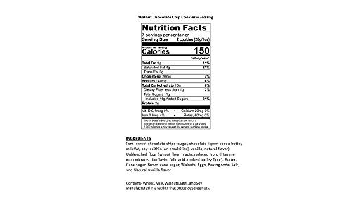 Tate's Bake Shop Cookies, Variety Pack, 4 Count, 2 Chocolate Chip & 2 Walnut Chocolate Chip