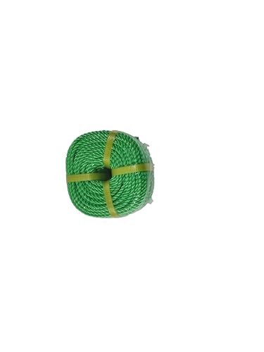 Durable Polypropylene Poly Ropes, Vibrant Colors, Weather-Resistant, Versatile for Camping, Boating, Home & DIY Use - 6mm x 50m (Green)