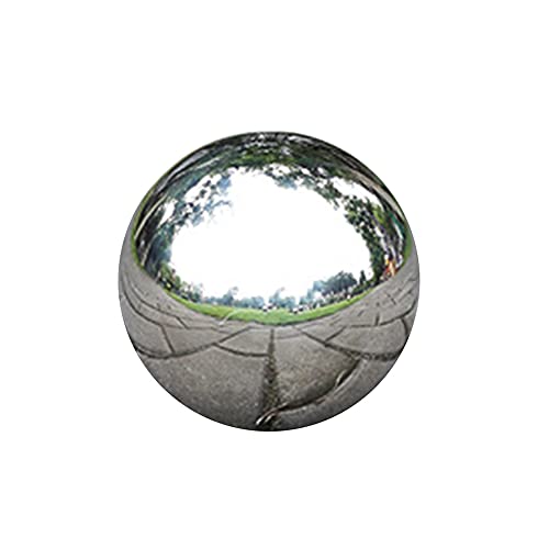 LYEAA Roestvrij staal Gazing Ball, 120-150mm reflecterende tuin bol, Spiegel gepolijst holle bal, Drijvende vijver ballen, Naadloze Gazing Globe voor Home Garden Ornament Decoraties