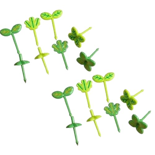 16Pcs Green Fruit Fork Mini Leaf Food Picks Fun Toddler Tiny Fork for Sandwich,Cake,Salad,Lunch Box Bento Decor,Party Supplies Bento Boxes Travel and To-Go Food Containers Storage and Organization
