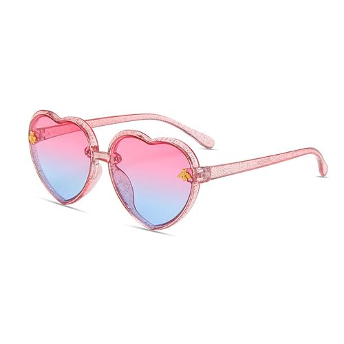 SJBNCai Kids Heart Sunglasses Cute Bee Fashion Sunglasses for Girls Age 3-10 UV400 Protection for Outdoor Beach Eyewear