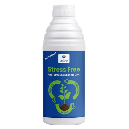 Image of Utkarsh Stress Free - Humic acid, Fulvic acid & Amino Acid Seaweed Extract based Biostimulant, Stimulates Flowering & Fruit Setting, Promotes Vigorous Root & Shoot Growth | 1 Liter; Pack of 1