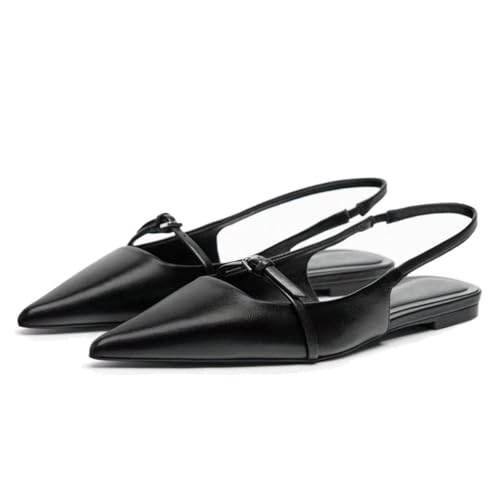 Elegant Women's Slingback Bow Flats Slip On Casual Ballet Flats Casual Work Office Pumps Party Bow Low Heel Shoes for Women