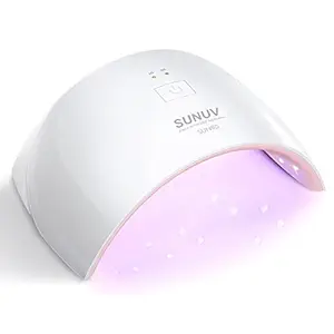 SUNUV UV LED Nail Lamp, Gel UV Light Nail Dryer for Gel Nail Polish Curing Lamp with Sensor 2 Timers SUN9C Pink Gift for W...