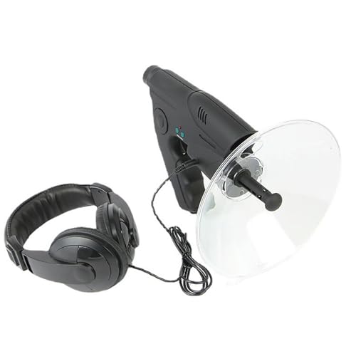 Micrófono parabólico monocular, plato de recogida de sonido parabólico, dispositivo móvil de oído biónico, amplificador de sonido monocular 8X, para escuchar a larga distancia pájaros y animales