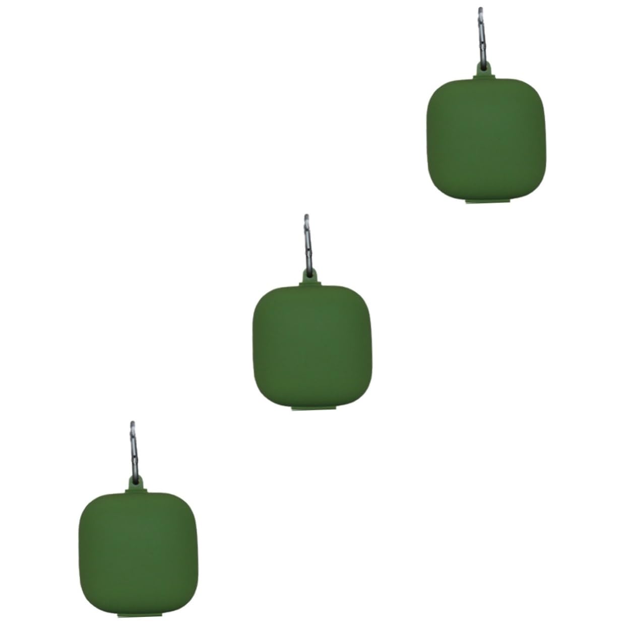 DOITOOL Estuche De Silicona para Auriculares (3 Unidades) Diseño De Hebilla Metálica Color Verde