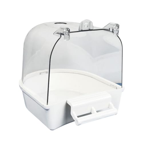 バードバス 鳥 水浴び インコ 文鳥 小鳥 外付け式 取り付け簡単 ケージ 鳥用品 90日保証 【CocoFill】 (ホワイト)