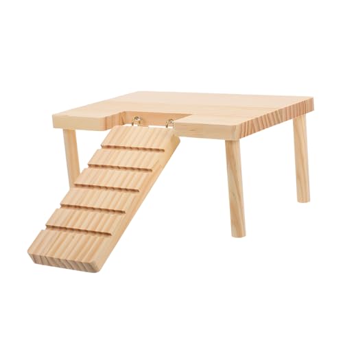 TOBBOMEY Mesa De Plataforma para Hámster Cabaña De Escalada para Ratas Escondite De Animales Pequeños Escalera De Escalada para Mascotas Pequeñas Chinchilla Parque Infantil Juguete