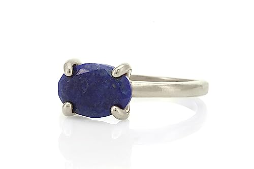 Bague Lapis Lazuli Argent 925 à Porter Tous les Jours - Style Empilable