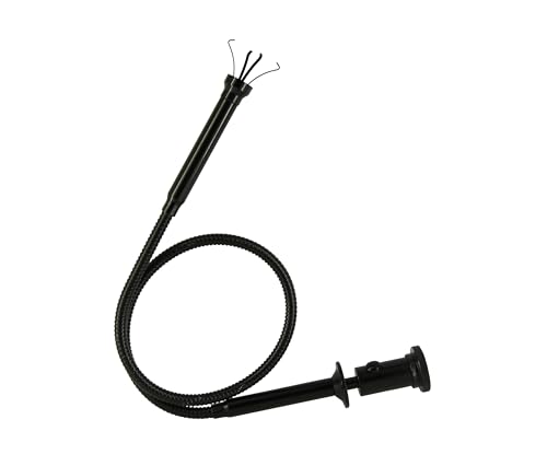 Flexible Claw Pickup Tool with Magnet Tool Flexible telescoping Claw led Light Grabber Extend?Long 28'' Four Claw 4-Claw for Small Parts Pickup Reacher Tool for Mechanics,Jewelry,Kids,etc. (Black)