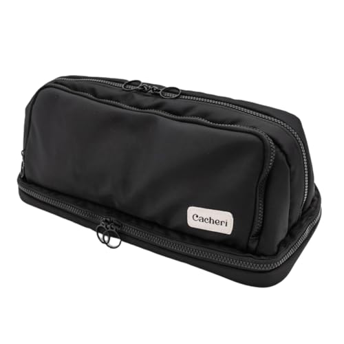 All in One Travel Toiletry Bag, Makeup Bag with Jewelry Compartment and Heat-Resistant Pocket for Hair Tools