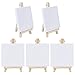 Chstarina Mini Staffelei,5 Stück Staffelei Set Mini Leinwand mit Holz Bildhalterung Ständer Mini-Staffeleien mit Leinwand Kleine Tischstaffelei Staffelei Holz für Tischdeko,Namensschild