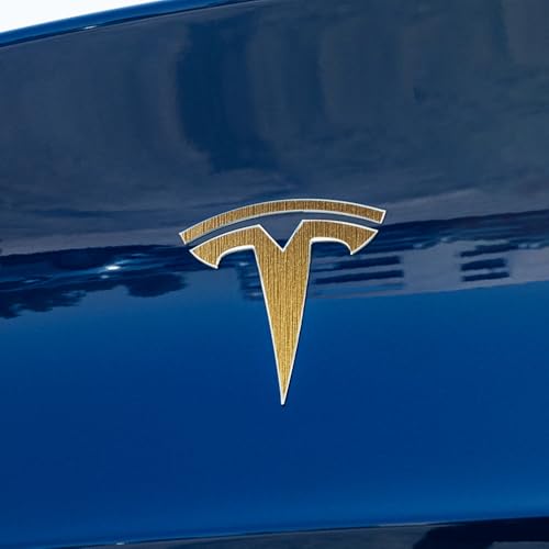 Image of IPG Compatible with Model Y Decal (8 Logo Set) Stickers Set Personalize Your Vehicle (Brushed Gold)