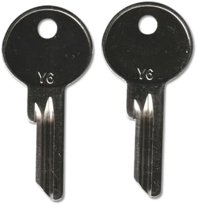 JE49 Pair (2) Replacement Keys – Cut to Code on Y6 Blank for Yale/Art Metal File Cabinet/Furniture Locks | KEYSALACARTE